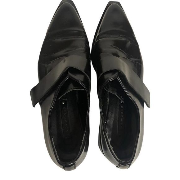 Zara Black Pointed Loafers Sz 36 - Picture 1 of 4
